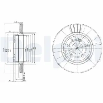 Гальмівні(тормозні) диски Delphi BG2740
