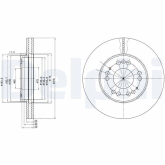 Гальмівні(тормозні) диски Delphi BG2765