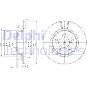 Диск гальмівний Delphi BG2767