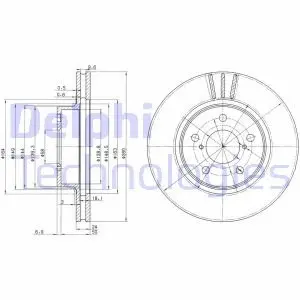 Диск гальмівний Delphi BG2767