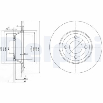 Диск тормозной Delphi BG2783