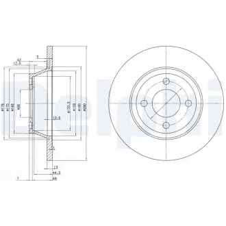 Диск тормозной Delphi BG2783