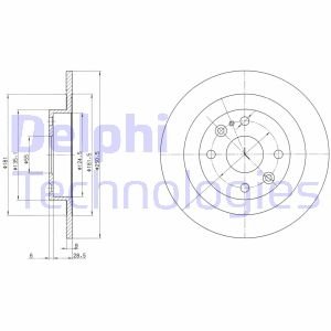 Диск гальмівний Delphi BG2805