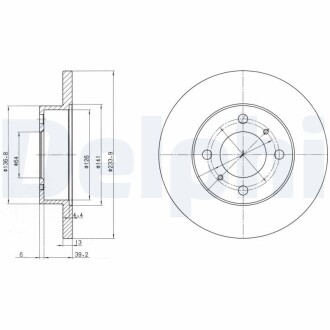 Диск тормозной Delphi BG2809