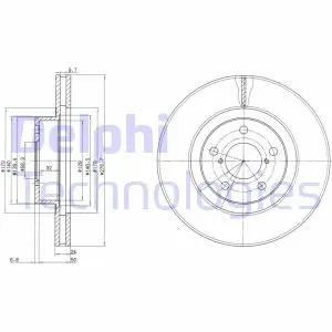 Диск гальмівний Delphi BG2827C