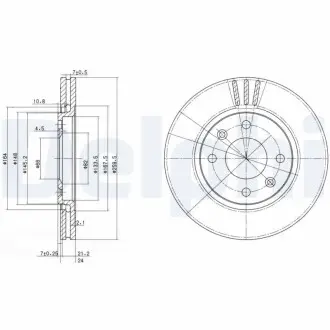 Тормозные диски Delphi BG2871