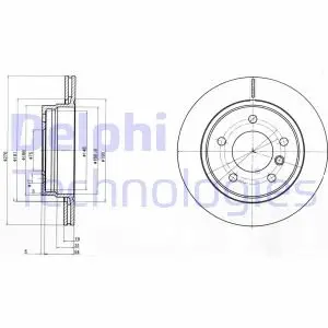 Диск тормозной BMW 3(E46,E36) "R D=276mm "91-05 Delphi BG3041C