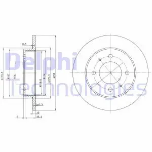 Диск тормозной Delphi BG3070