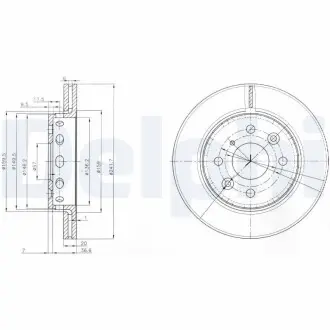 Тормозной диск Delphi BG3074