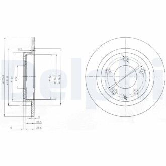 Тормозные диски Delphi BG3084