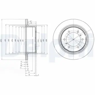 Тормозной диск Delphi BG3105