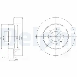 Диск гальмівний Delphi BG3125