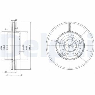 Диск тормозной Delphi BG3177