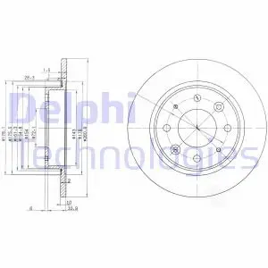 Диск тормозной Delphi BG3336