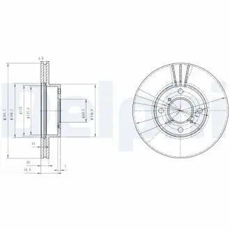 Диск тормозной Delphi BG3341