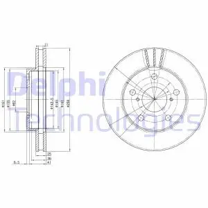 Тормозной диск Delphi BG3355