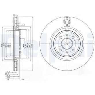 Тормозные диски Delphi BG3387