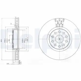 Тормозные диски Delphi BG3497