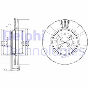 Диск тормозной Delphi BG3516