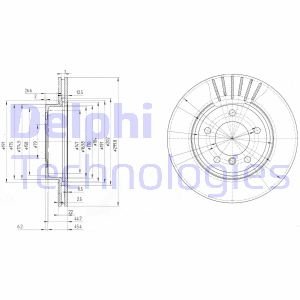 Диск тормозной Delphi BG3527C (фото 1)