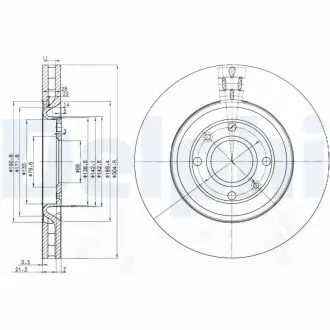 Гальмівний диск Delphi BG3529