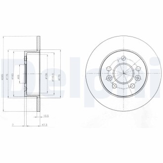 Тормозные диски Delphi BG3552