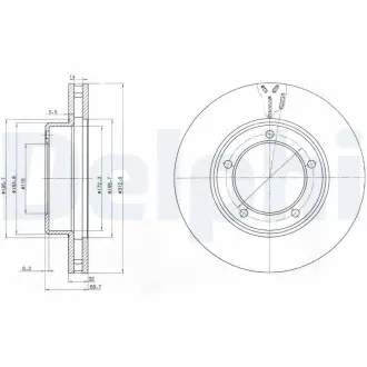 Диск тормозной Delphi BG3558