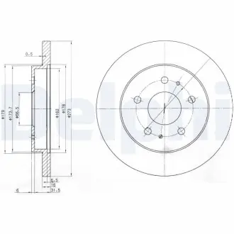 Диск гальмівний Delphi BG3607