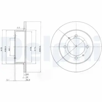 Тормозной диск Delphi BG3609