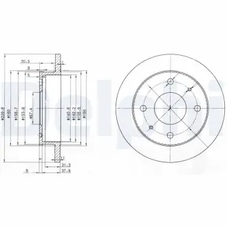 Тормозные диски Delphi BG3618