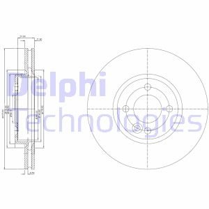 Диск тормозной Delphi BG3661C (фото 1)
