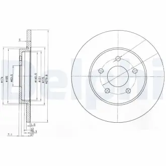 Тормозные диски Delphi BG3663 (фото 1)