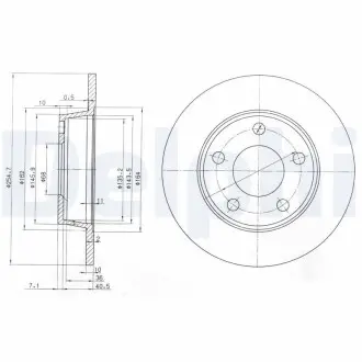 Тормозные диски Delphi BG3671