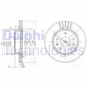 Диск тормозной Delphi BG3702C