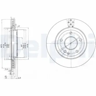 Тормозные диски Delphi BG3709
