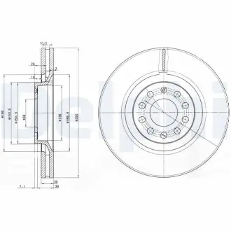 Тормозные диски Delphi BG3714