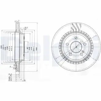Тормозные диски Delphi BG3726