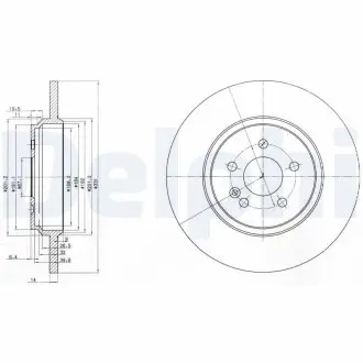 Тормозной диск Delphi BG3728