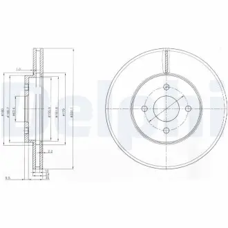 Гальмівні(тормозні) диски Delphi BG3742