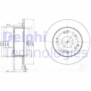 Тормозные диски Delphi BG3745