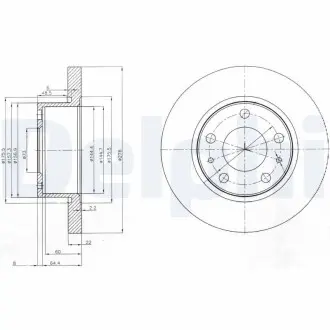 Тормозной диск Delphi BG3752
