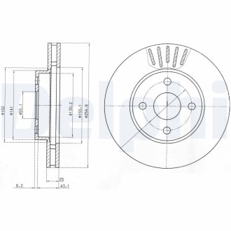 Тормозной диск Delphi BG3781 (фото 1)