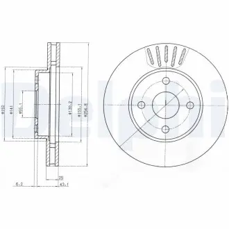 Тормозной диск Delphi BG3781