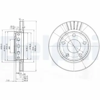 Тормозной диск Delphi BG3785