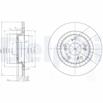 Тормозные диски Delphi BG3795