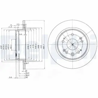 Тормозные диски Delphi BG3797