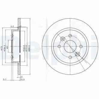 Диск тормозной Delphi BG3804