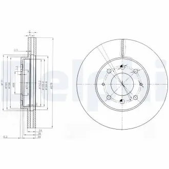 Тормозной диск Delphi BG3810