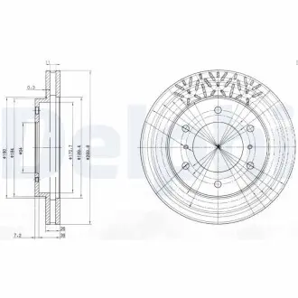 Диск тормозной MITSIBISHI Pagero "F D=290mm "99-06 Delphi BG3812