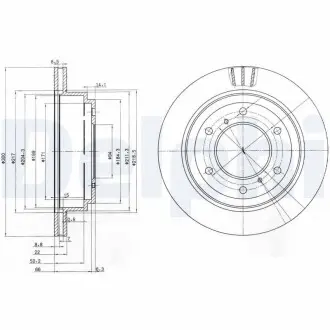 Диск тормозной задний Delphi BG3813